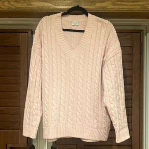 Aritzia Sunday Best Trifle Sweater Light Pink Size Medium